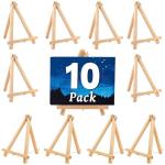 10 Pack Mini Tabletop Wood Easels for Art