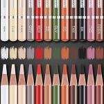 PANDAFLY Colored Charcoal Pencil Drawing Set, 12 Colors