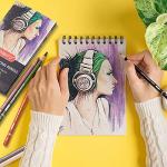 PANDAFLY Colored Charcoal Pencil Drawing Set, 12 Colors