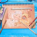 PANDAFLY Colored Charcoal Pencil Drawing Set, 12 Colors