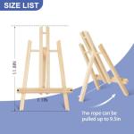 ESRICH 2 Pack 11.8" Wood Easels,Tabletop Easel for Painting,Painting Party, Displaying Canvases, Kids Student Table School Desktop, Portable Canvas Photo Picture Sign Holder