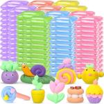 VioraWhite 144 Pcs Air Dry Clay Bulk 76 oz Mardi Gras Soft DIY Modeling Clay Kit Magic Foam Crafts for Sculpting Kids Gifts Party School Supplies for Crafts Artistic Project(Pastel Color)