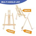 ESRICH 2 Pack 11.8" Wood Easels,Tabletop Easel for Painting,Painting Party, Displaying Canvases, Kids Student Table School Desktop, Portable Canvas Photo Picture Sign Holder