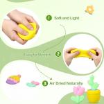 VioraWhite 144 Pcs Air Dry Clay Bulk 76 oz Mardi Gras Soft DIY Modeling Clay Kit Magic Foam Crafts for Sculpting Kids Gifts Party School Supplies for Crafts Artistic Project(Pastel Color)