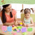 VioraWhite 144 Pcs Air Dry Clay Bulk 76 oz Mardi Gras Soft DIY Modeling Clay Kit Magic Foam Crafts for Sculpting Kids Gifts Party School Supplies for Crafts Artistic Project(Pastel Color)