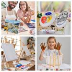 ESRICH 2 Pack 11.8" Wood Easels,Tabletop Easel for Painting,Painting Party, Displaying Canvases, Kids Student Table School Desktop, Portable Canvas Photo Picture Sign Holder