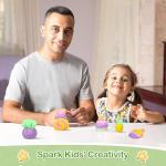 VioraWhite 144 Pcs Air Dry Clay Bulk 76 oz Mardi Gras Soft DIY Modeling Clay Kit Magic Foam Crafts for Sculpting Kids Gifts Party School Supplies for Crafts Artistic Project(Pastel Color)