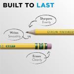 Ticonderoga Wood-Cased Pencils, Pre-Sharpened, #2 HB Soft, Yellow, 18 Count