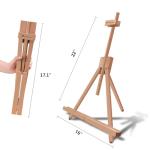 Miratuso Painting Easel, Folding Wooden Tabletop Easel Stand Holds Highest to 22" Canvas, Portable Desktop Easel Suitable for Artists, Beginners, Students