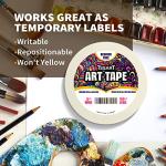 TSSART White Art Tape Medium Tack - Masking Artists Tape for Drafting Art Watercolor Painting Canvas Framing - Acid Free 1/2Inch/ 0.5inch Wide 180FT Long