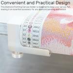 Diamond Painting Canvas Holder – 1 Pair Fixed Scroll Roll Bracket with Adjustable Table Clamps for Diamond Art Projects (White)