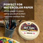 TSSART White Art Tape Medium Tack - Masking Artists Tape for Drafting Art Watercolor Painting Canvas Framing - Acid Free 1/2Inch/ 0.5inch Wide 180FT Long