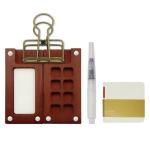 HINGTAI 8 Grid Miniature Wooden Watercolor Painting Palette Kit with Portable Sketchbook and Water Pen, Travel Watercolor Palette Set for Artists