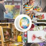 ETNRHP White Art Tape Medium Tack Artist Masking Tape Paper Acid Free Tape Watercolor Painters Tape Artists Tape for Drafting Art Watercolor Painting Canvas Framing, 2 inch Wide 165FT Long