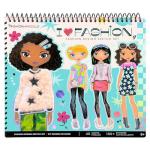 Fashion Angels I Love Fashion Sketch Portfolio, Includes Sketch Pad with Stencils & Stickers, Fashion Design Sketch Book for Girls, Ideal Drawing Kit for Kids