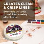 TSSART White Art Tape Medium Tack - Masking Artists Tape for Drafting Art Watercolor Painting Canvas Framing - Acid Free 1/2Inch/ 0.5inch Wide 180FT Long