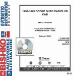 bishko automotive literature 1998 1999 Dodge Truck Part Numbers Book CD List Guide Interchange Drawing