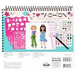 Fashion Angels I Love Fashion Sketch Portfolio, Includes Sketch Pad with Stencils & Stickers, Fashion Design Sketch Book for Girls, Ideal Drawing Kit for Kids