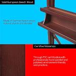 MEEDEN Large Studio Artist Easel, Holds Max Canvas 48", Solid Beech Wood H-Frame Easel with Large Storage Tray, Adjustable Art Painting Easel Stand with Wheels for Beginners & Artists, Deep Walnut