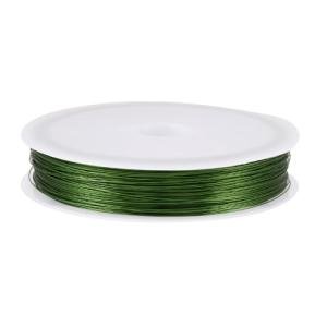 Cheriswelry 28 Gauge Green Copper Wire Bendable Metal Craft Wire Flexible Soft Jewelry Beading Wire 0.3mm Tarnish Resistant Wire for Sculpting Armature Artistic Floral Garden Wrapping DIY Accessory