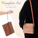 Affrolling 27 Grid Crossbody Portable Watercolor Palette Set All in One Wooden Travel Mini Paint Box with Adjustable Shoulder Strap Watercolor Easel Brushes Wash Jar Binder Clips for Painters Artists