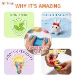 ARTPAR Air Dry Clay 66 Colors, Modeling Clay for Kids, Model Magic DIY Molding Clay Kit with Sculpting Tools, Soft & Ultra Light, Art and Crafts for Boys and Girls 3-12 Years Old.
