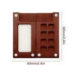 HINGTAI 8 Grid Miniature Wooden Watercolor Painting Palette Kit with Portable Sketchbook and Water Pen, Travel Watercolor Palette Set for Artists