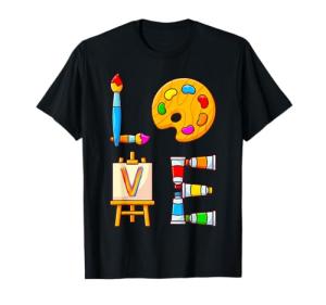 Valentine's Day Artist Love Paintbrush T-Shirt
