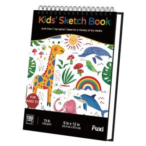 Kids' Sketch Book, 9" x 12", 100 Sheets
