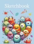 Colorful Monster Sketchbook for Kids - 120 Pages