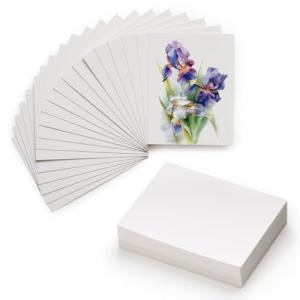 MEEDEN 50 Pack Mini Cold Press Watercolor Cards
