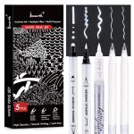 Brusarth 5-Pack White Gel Pen Set