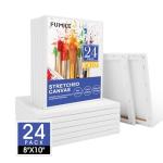 FUMILE 8x10 Stretched Canvas Value Pack, 24 Count