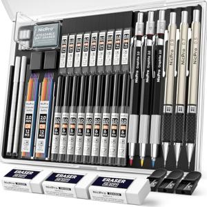 Nicpro 35-Piece Mechanical Pencil Set for Artists