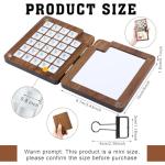 Portable Walnut Wood Watercolor Palette with Clips