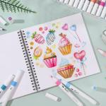 50 Sheets Bleedproof Marker Paper Pad, 7.6x7.6 Inch