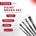 Angelus 5-Piece Acrylic Paint Brush Set