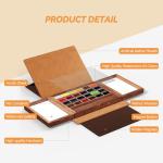 24-Color Watercolor Paint Set with Wood Palette
