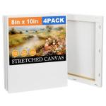 8x10 Inch Canvas Boards - 4 Pack