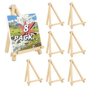 8 Pack Wooden Table Top Easels for Art