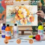 Smallbudi 15 Color Acrylic Paint Set, Non-Toxic