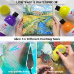 Smallbudi 15 Color Acrylic Paint Set, Non-Toxic