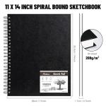 KAKKUE 11"x14" Heavyweight Spiral Sketch Book