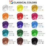 Smallbudi 15 Color Acrylic Paint Set, Non-Toxic