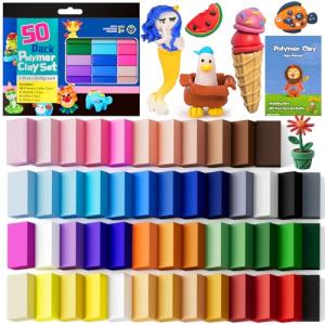 CiaraQ 48-Color Polymer Clay Kit for All Levels