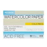 MEEDEN 100% Cotton Watercolor Paper Block, 20 Sheets