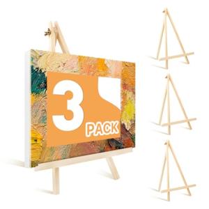 3 Pack of 14 Inch Tabletop Wood Easels