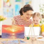 3 Pack of 14 Inch Tabletop Wood Easels