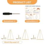 3 Pack of 14 Inch Tabletop Wood Easels