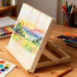 Adjustable Wooden Tabletop Easel for Art